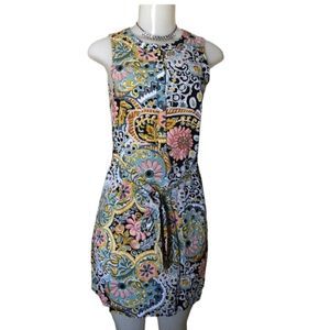 LOFT Paisley & Floral Retro Summer Dress
